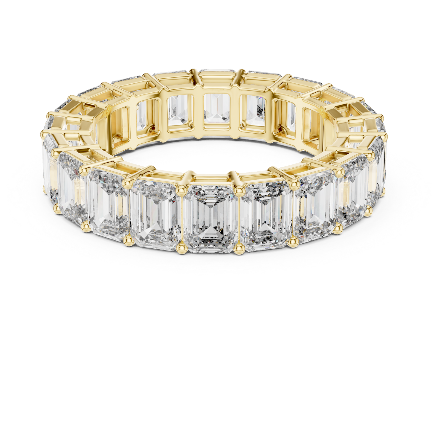 Emerald Cut Lab Grown Diamond Eternity Band