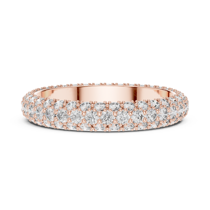 Full Eternity Triple Row Micro Pave Lab Grown Diamond Band