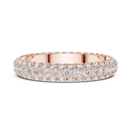Full Eternity Triple Row Micro Pave Lab Grown Diamond Band