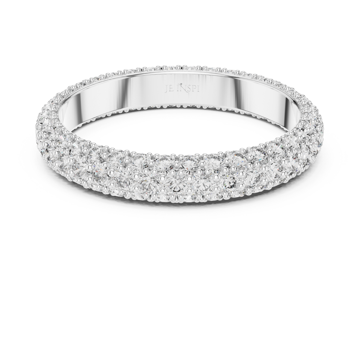 Full Eternity Triple Row Micro Pave Lab Grown Diamond Band