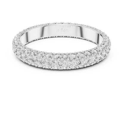 Full Eternity Triple Row Micro Pave Lab Grown Diamond Band