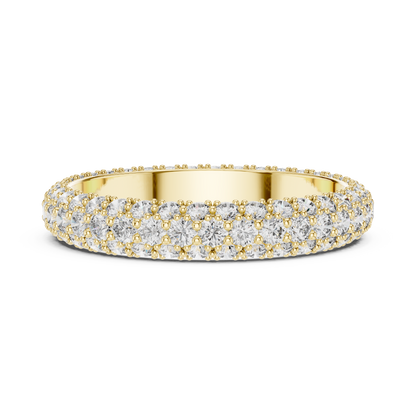 Full Eternity Triple Row Micro Pave Lab Grown Diamond Band