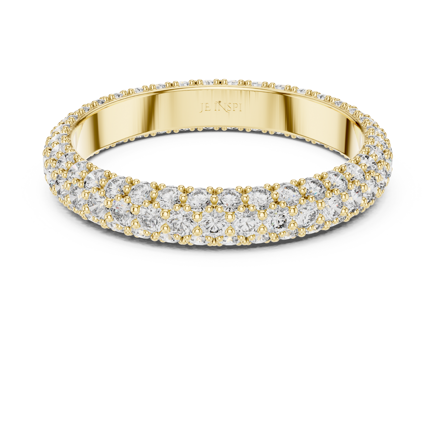 Full Eternity Triple Row Micro Pave Lab Grown Diamond Band