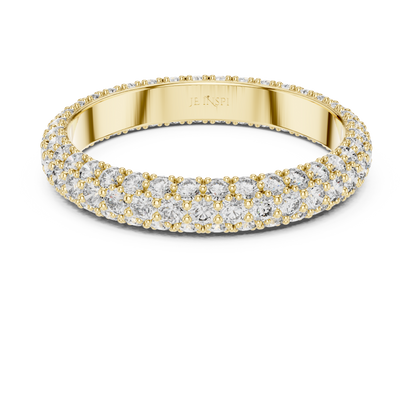 Full Eternity Triple Row Micro Pave Lab Grown Diamond Band
