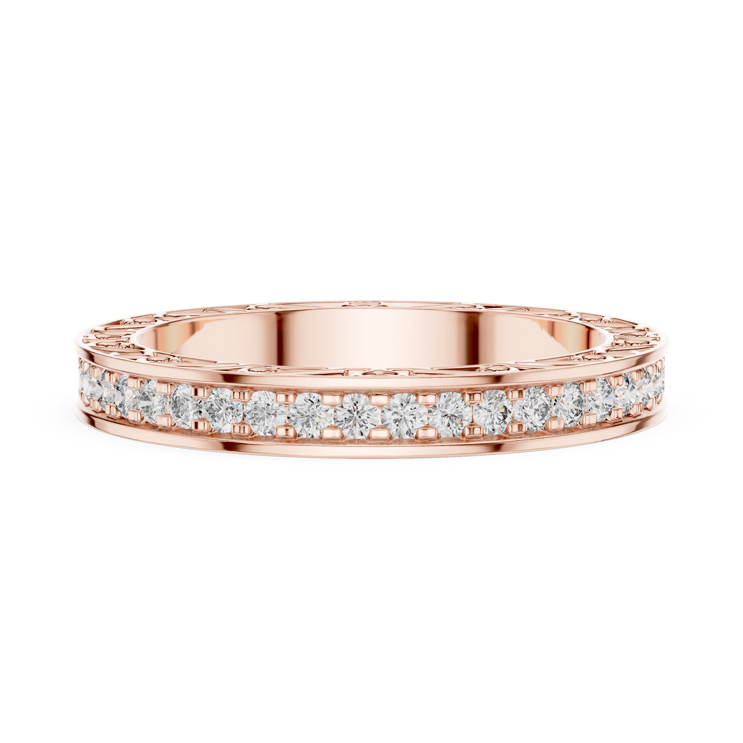 Vintage Inspired Lab Grown Diamond Wedding Band