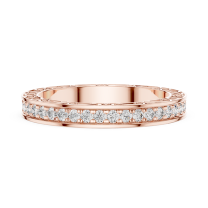 Vintage Inspired Lab Grown Diamond Wedding Band
