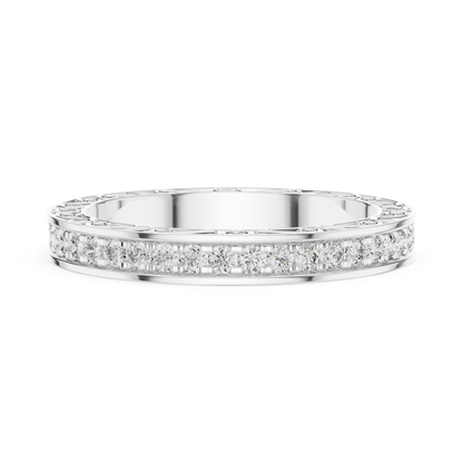 Vintage Inspired Lab Grown Diamond Wedding Band