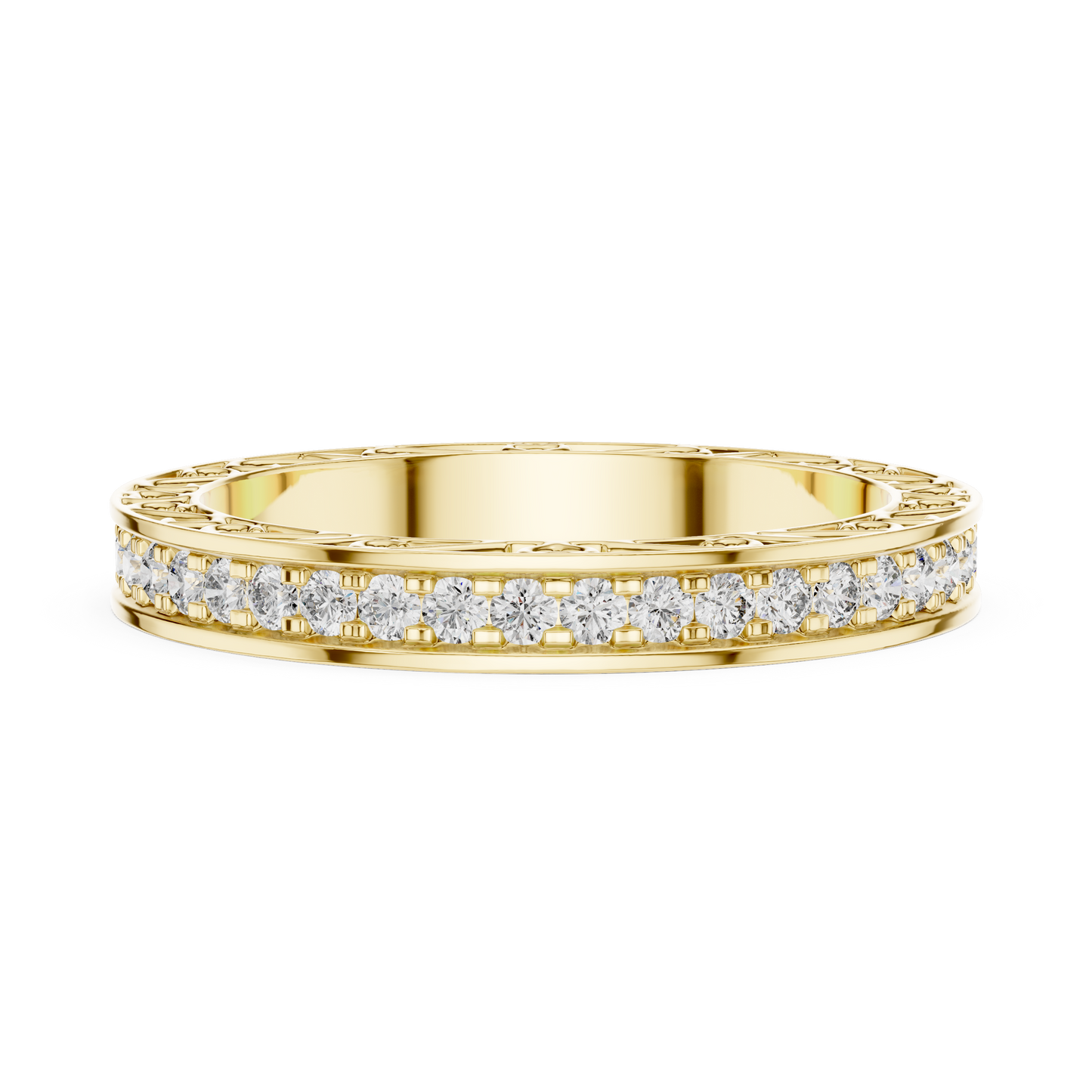 Vintage Inspired Lab Grown Diamond Wedding Band