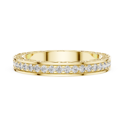 Vintage Inspired Lab Grown Diamond Wedding Band