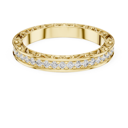 Vintage Inspired Lab Grown Diamond Wedding Band