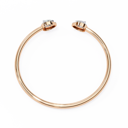 Pear Halo Gap Bangle