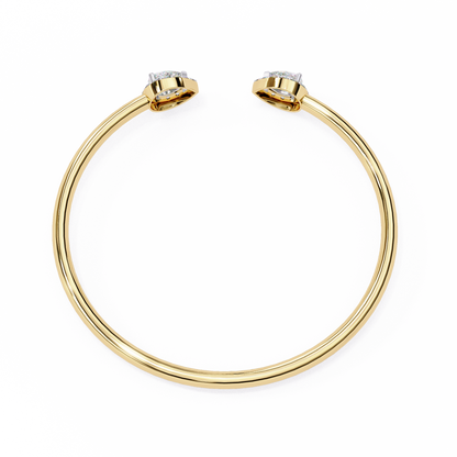 Pear Halo Gap Bangle