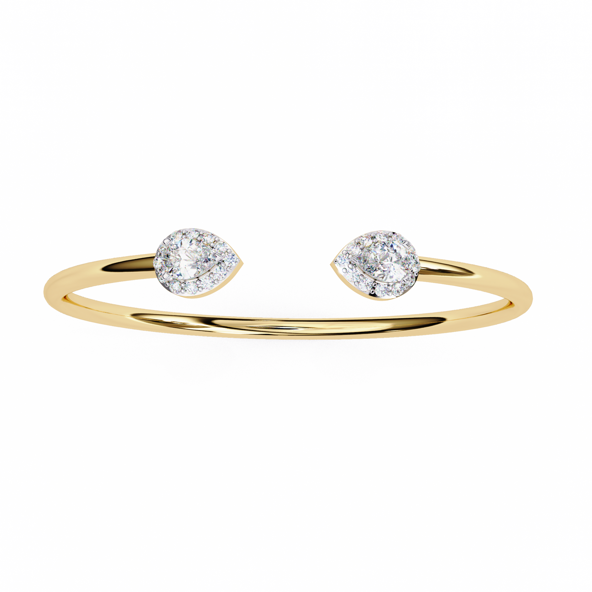 Pear Halo Gap Bangle