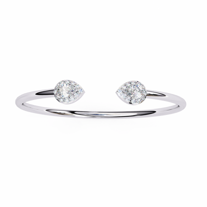 Pear Halo Gap Bangle