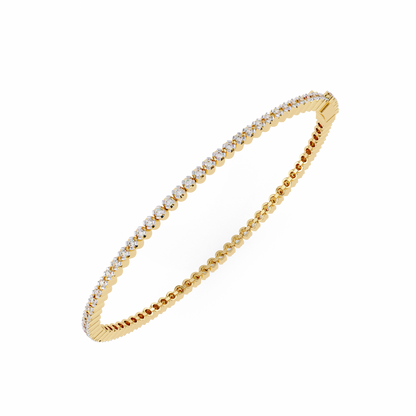 2.26 CTW Round Cut Lab Grown Diamond Bezel Tennis Bracelet