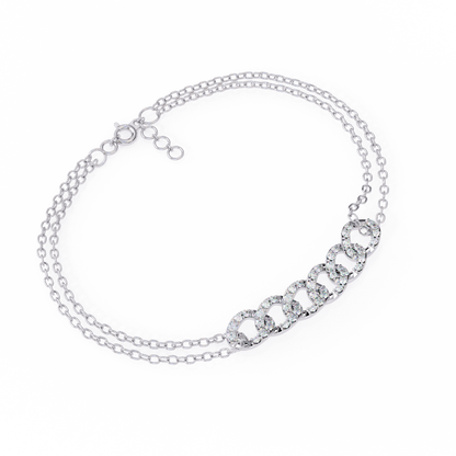 0.58 CTW Round Cut Lab Grown Diamond Bracelet