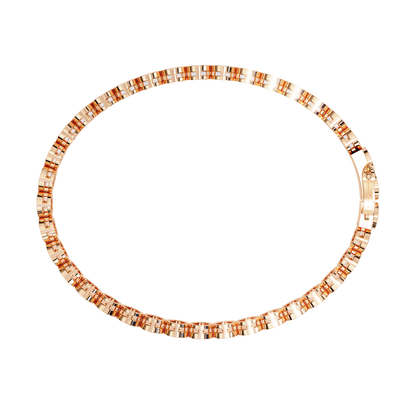 3.0 CTW Round Cut Lab Grown Diamond Bezel Gold Bracelet