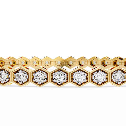 Classic Hexagon Tennis Bracelet