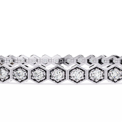 Classic Hexagon Tennis Bracelet