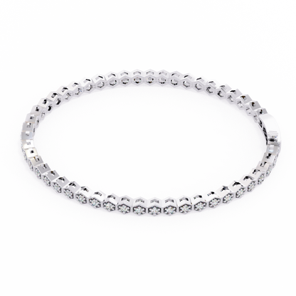 Classic Hexagon Tennis Bracelet