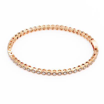 Classic Hexagon Tennis Bracelet