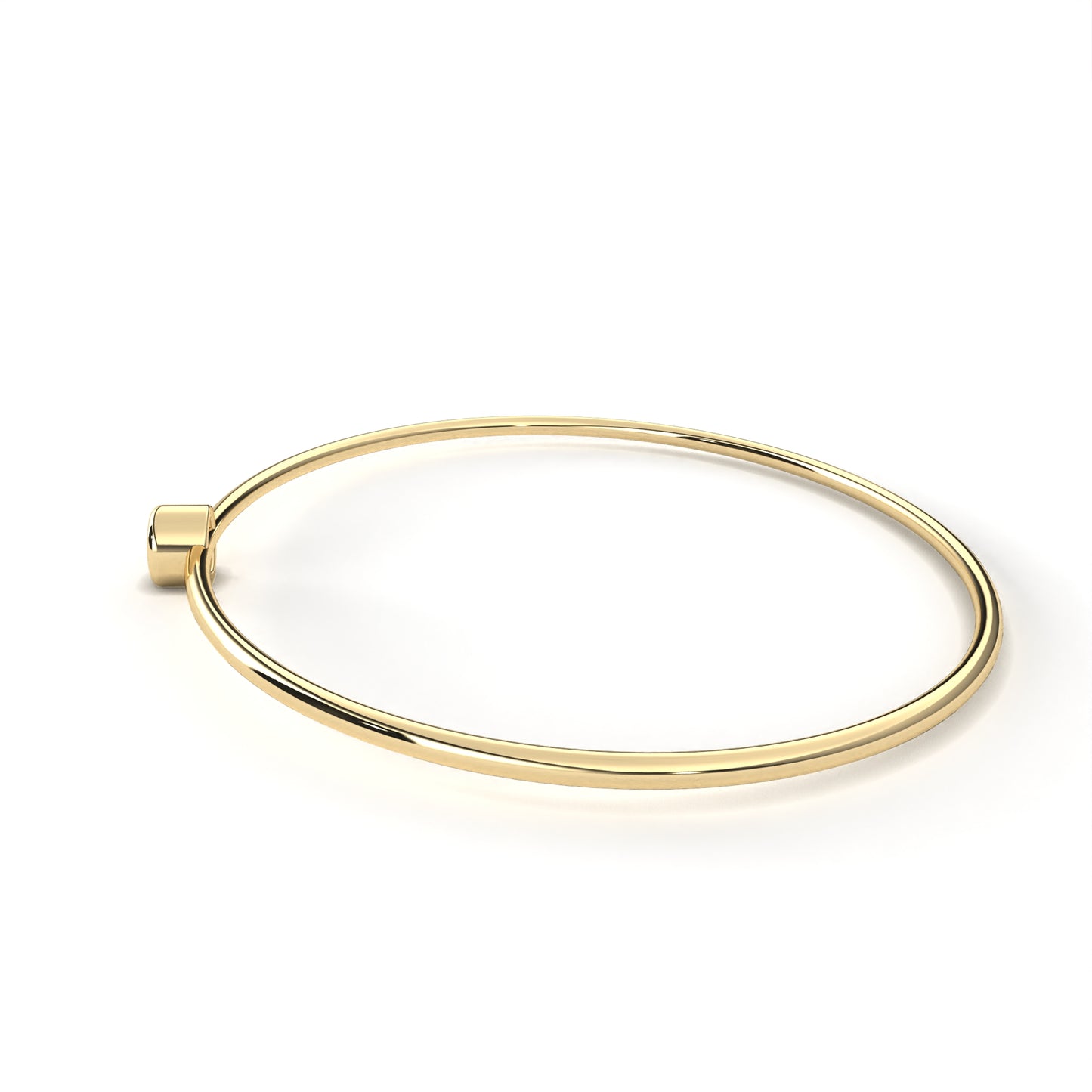 Bezel Solitaire Round Bangle