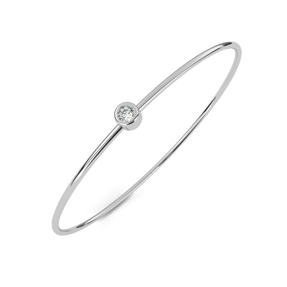 Bezel Solitaire Round Bangle