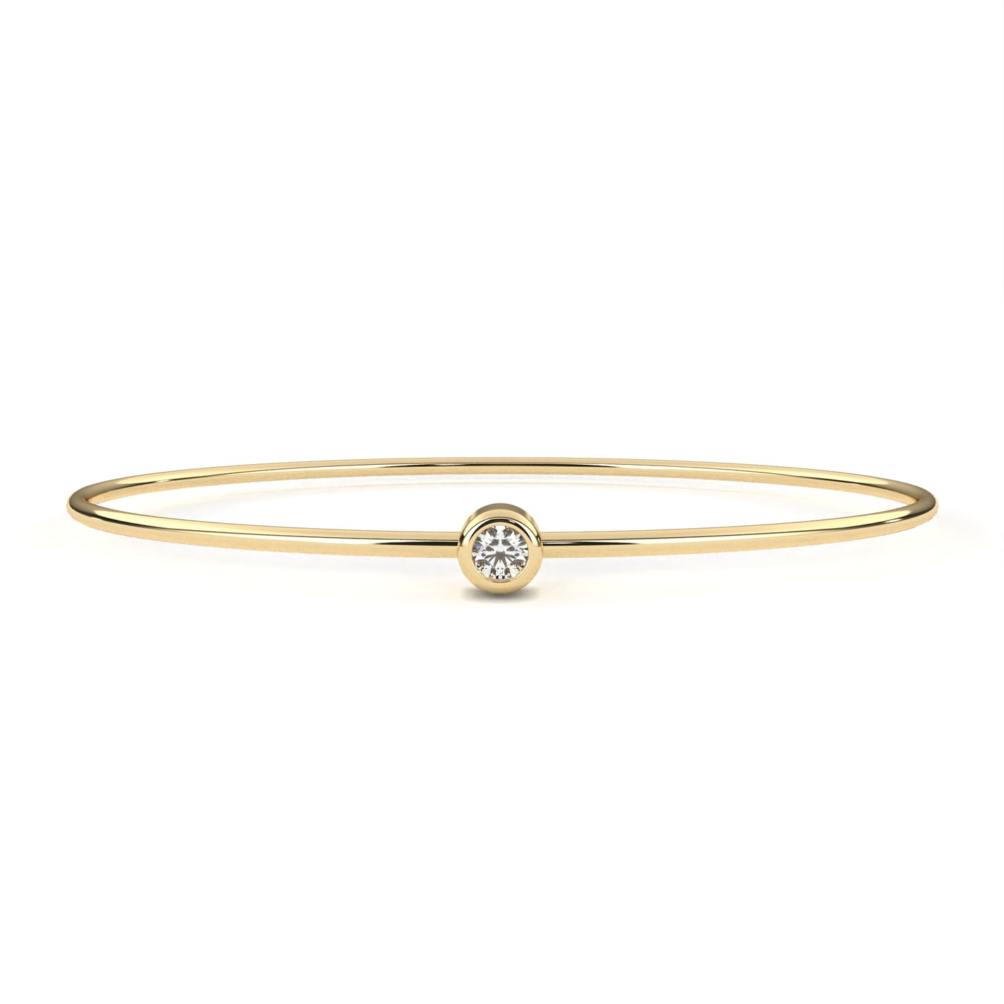 Bezel Solitaire Round Bangle