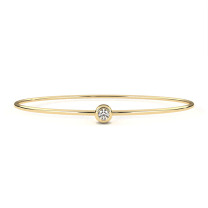 Bezel Solitaire Round Bangle