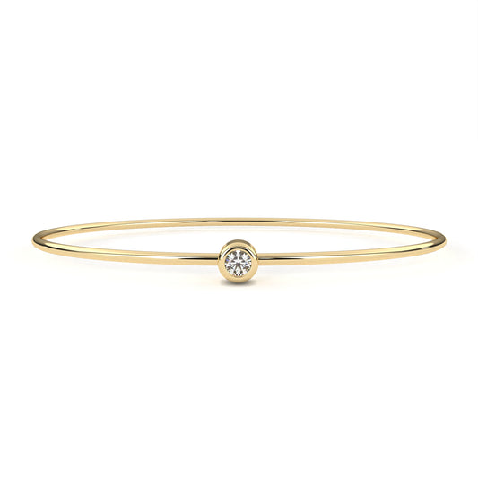 Bezel Solitaire Round Bangle