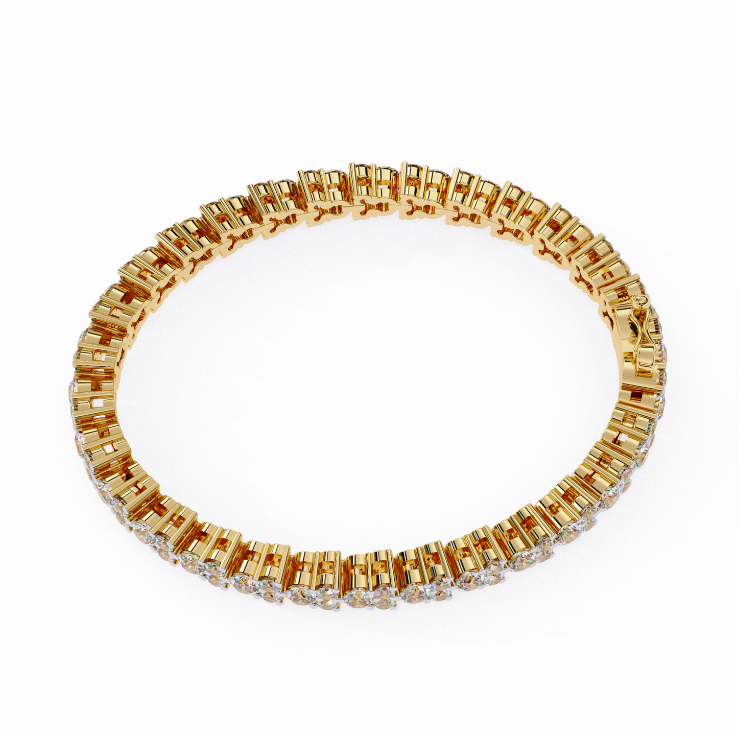 Trio Round Stone Bangle