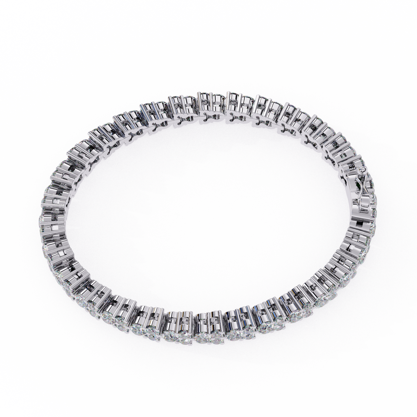 Trio Round Stone Bangle