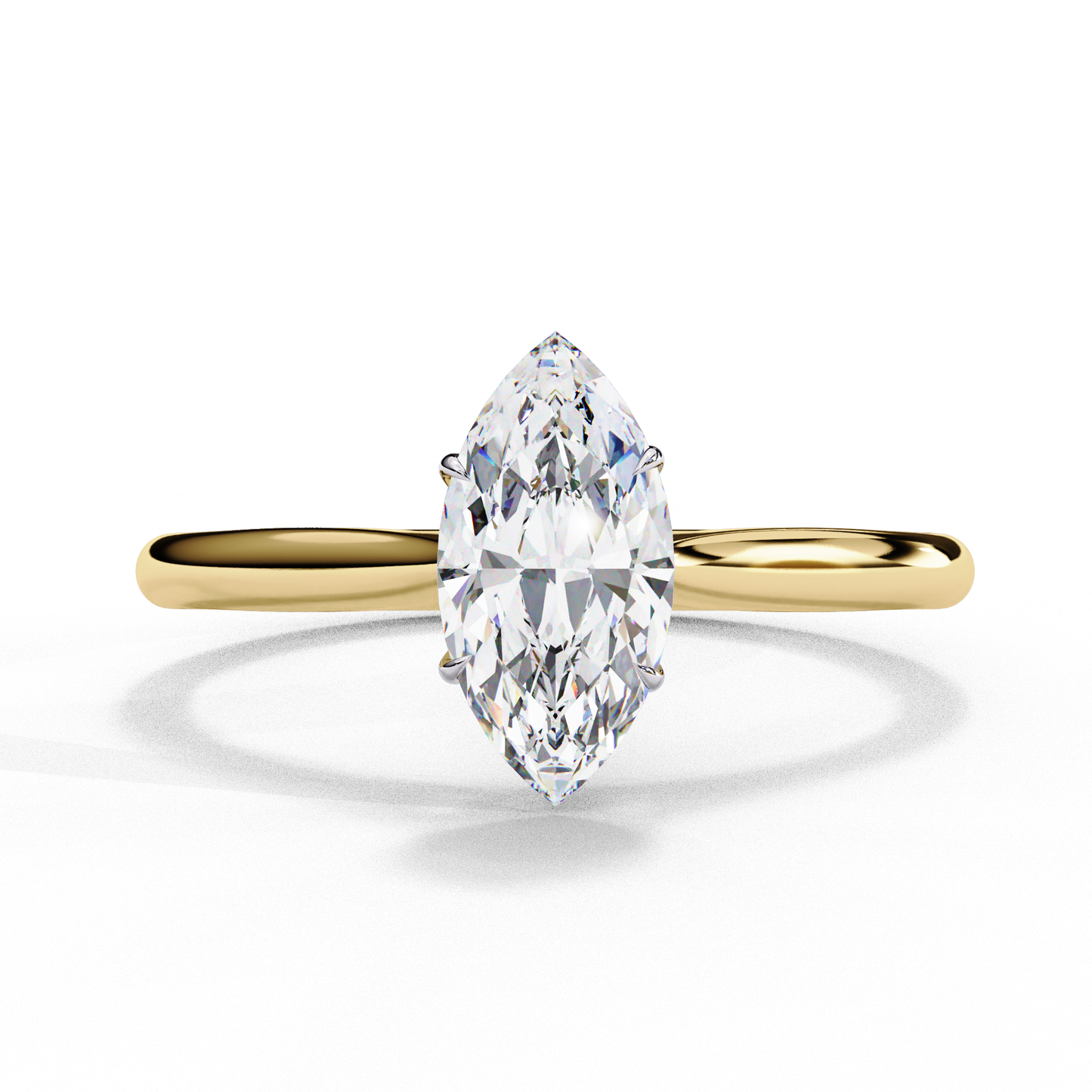 2.0 Ct Marquise Cut F-VS1 Lab Grown Diamond Solitaire Engagement Ring