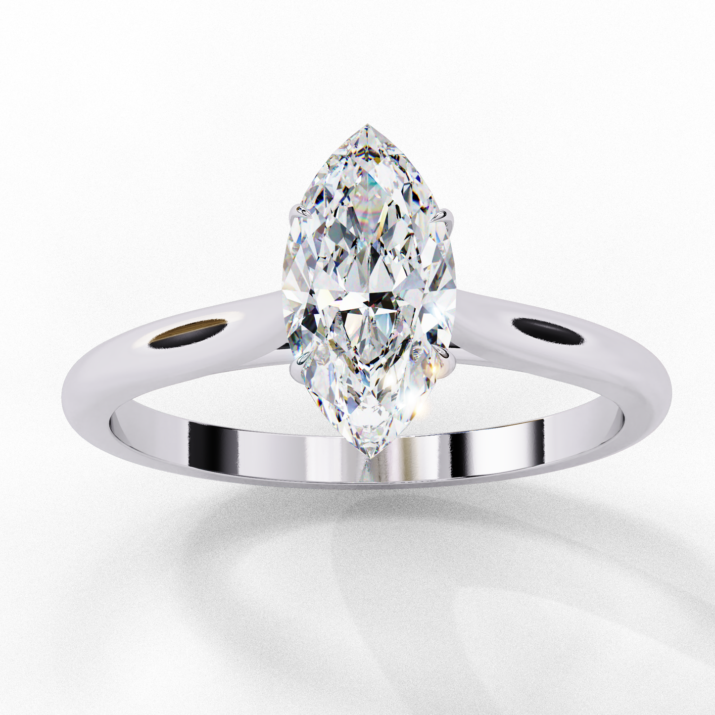 2.0 Ct Marquise Cut F-VS1 Lab Grown Diamond Solitaire Engagement Ring