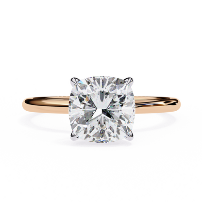 1.25 Ct Cushion Cut Lab Grown Diamond Solitaire Engagement Ring