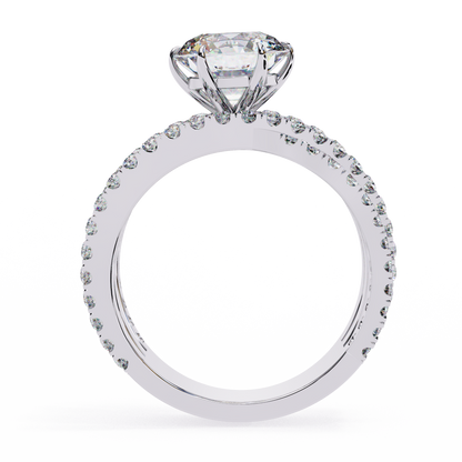 1.00 Ct Round Cut Lab Grown Diamond Crossover Ring