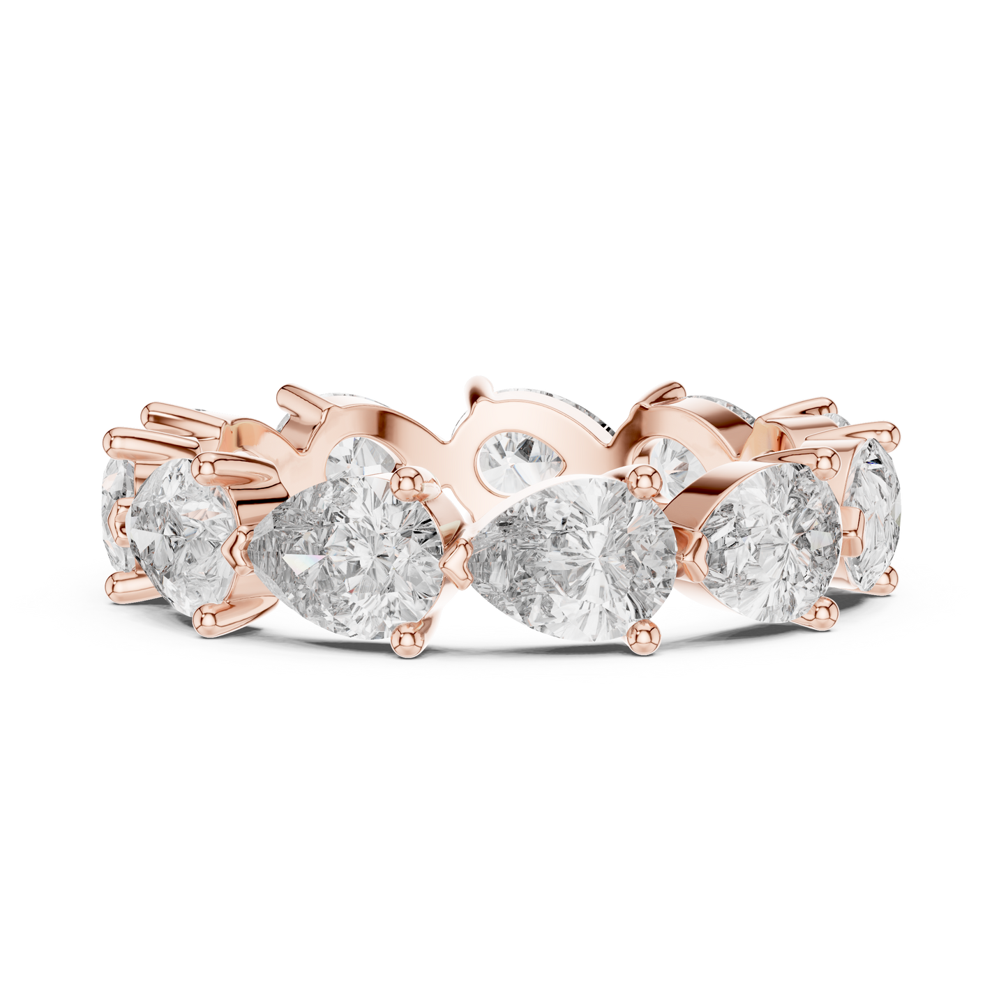 Pear Cut Lab Grown Diamond Eternity Band