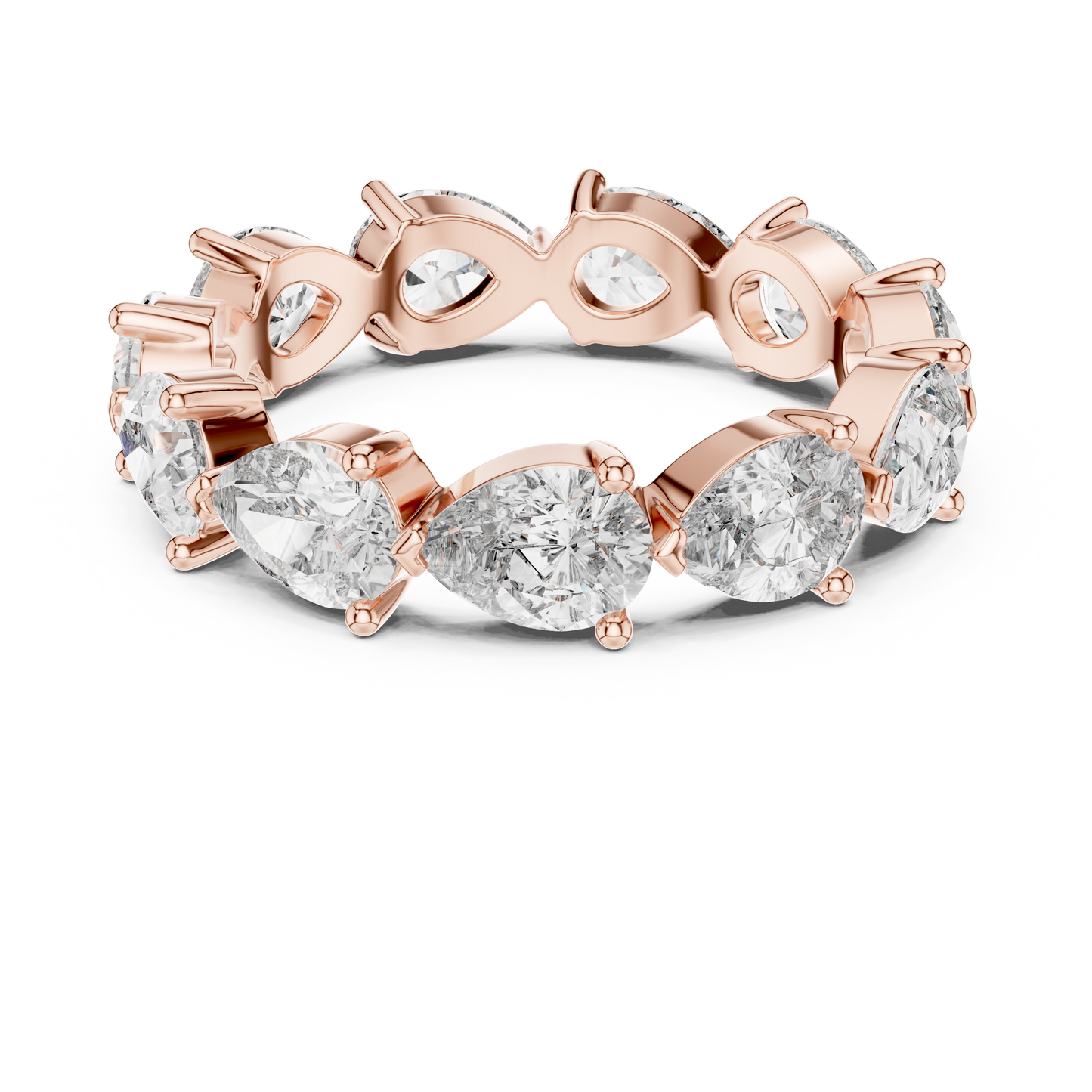 Pear Cut Lab Grown Diamond Eternity Band