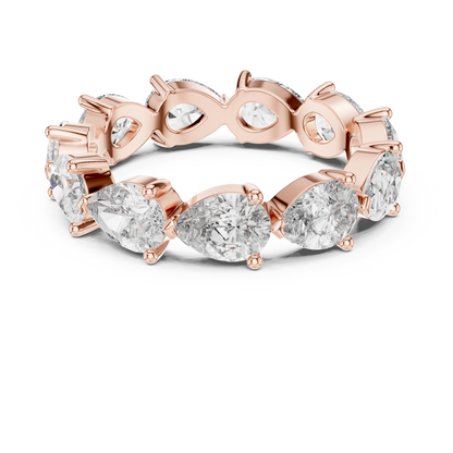 Pear Cut Lab Grown Diamond Eternity Band