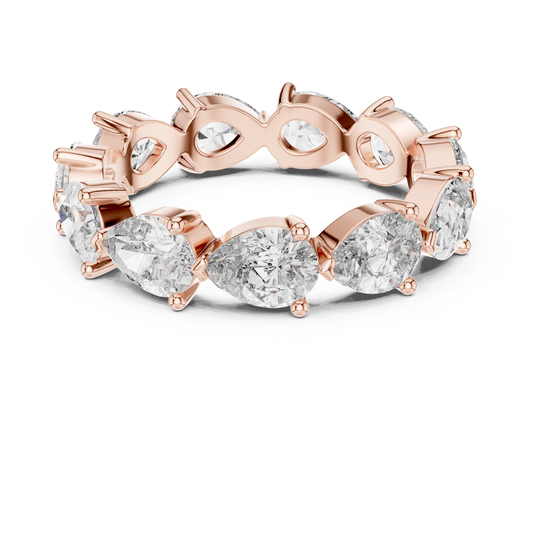 Pear Cut Lab Grown Diamond Eternity Band