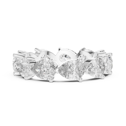 Pear Cut Lab Grown Diamond Eternity Band