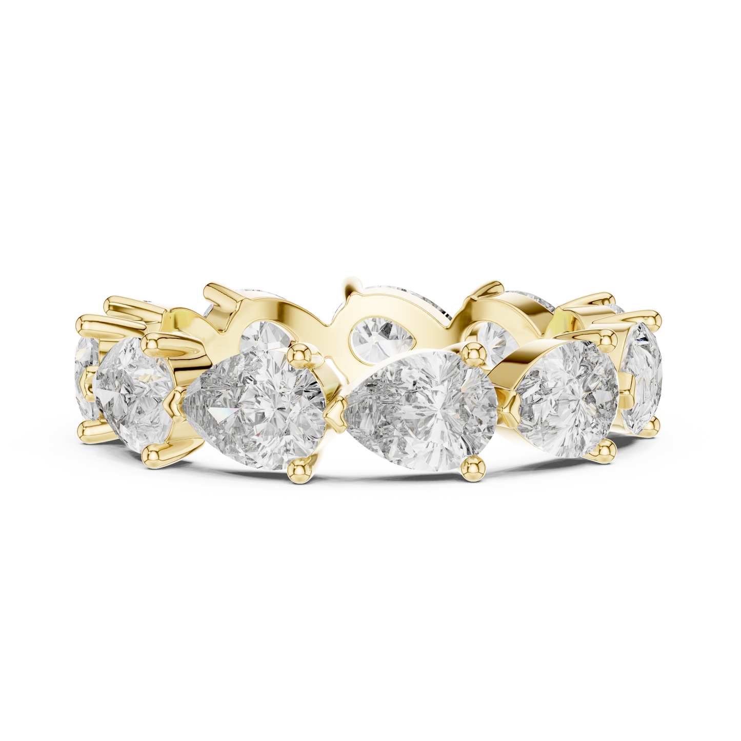 Pear Cut Lab Grown Diamond Eternity Band