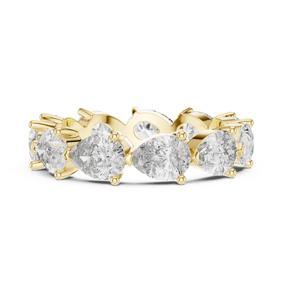 Pear Cut Lab Grown Diamond Eternity Band