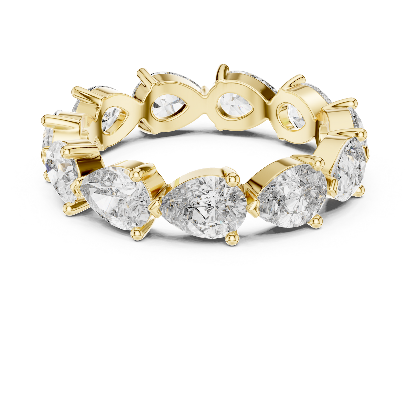 Pear Cut Lab Grown Diamond Eternity Band