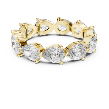 Pear Cut Lab Grown Diamond Eternity Band