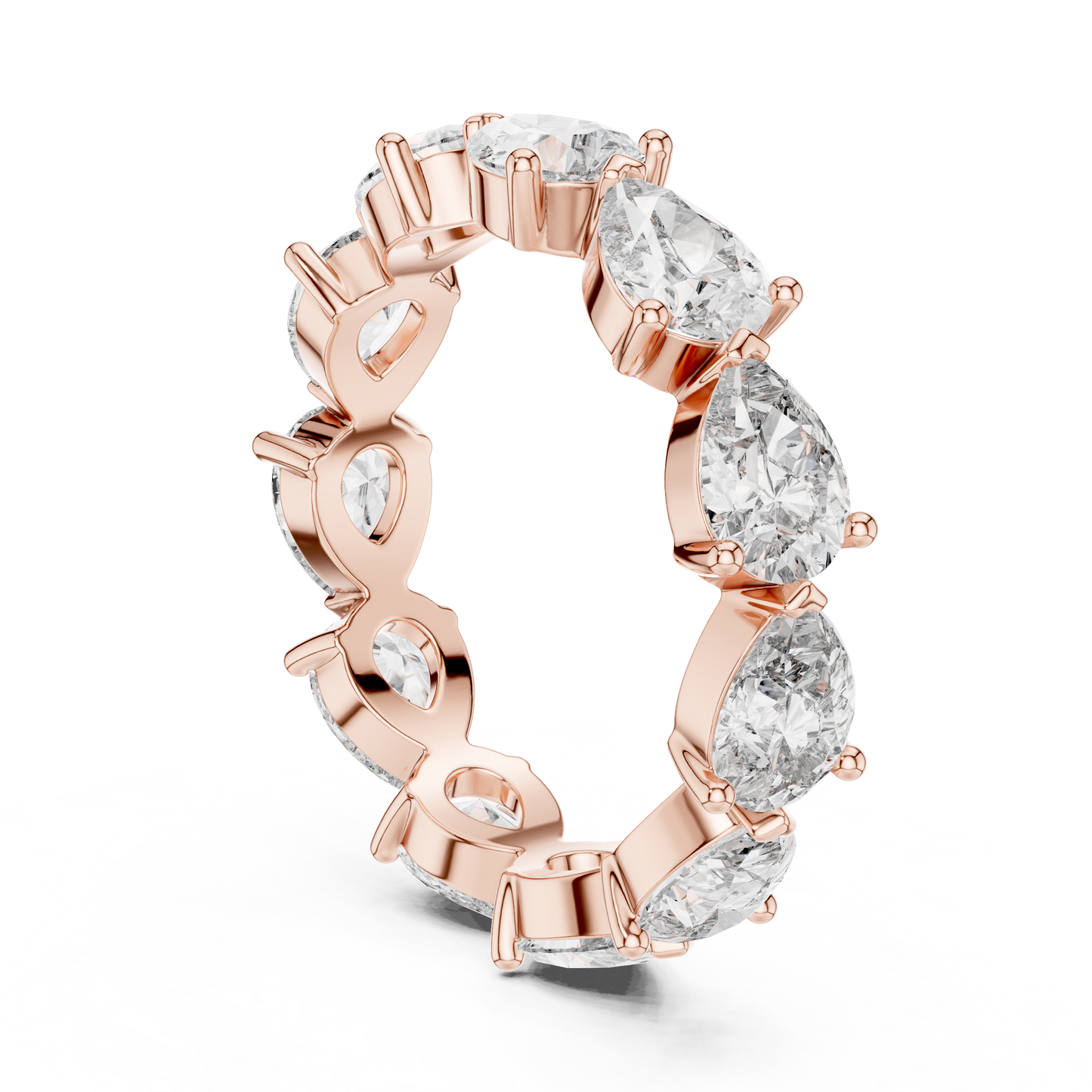 Pear Cut Lab Grown Diamond Eternity Band