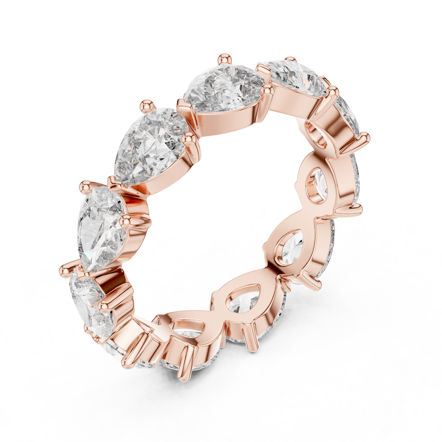 Pear Cut Lab Grown Diamond Eternity Band