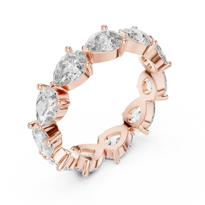 Pear Cut Lab Grown Diamond Eternity Band