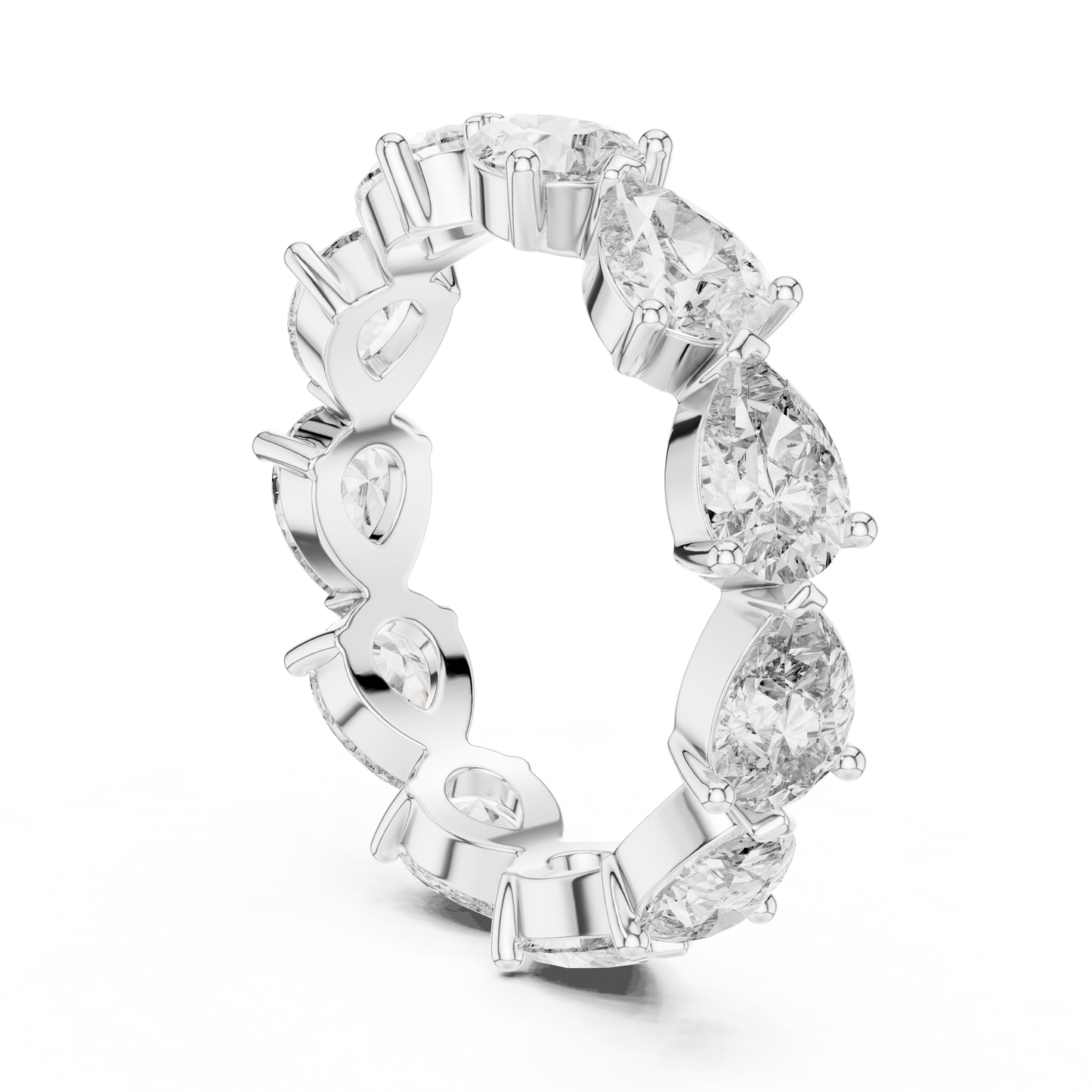 Pear Cut Lab Grown Diamond Eternity Band