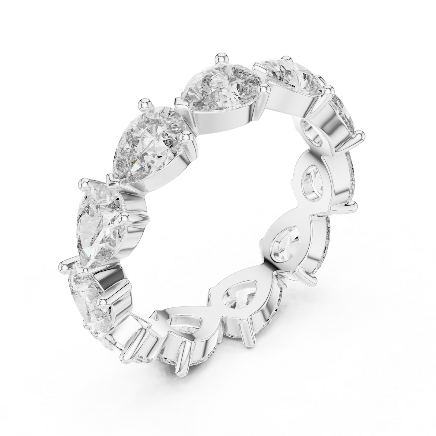 Pear Cut Lab Grown Diamond Eternity Band